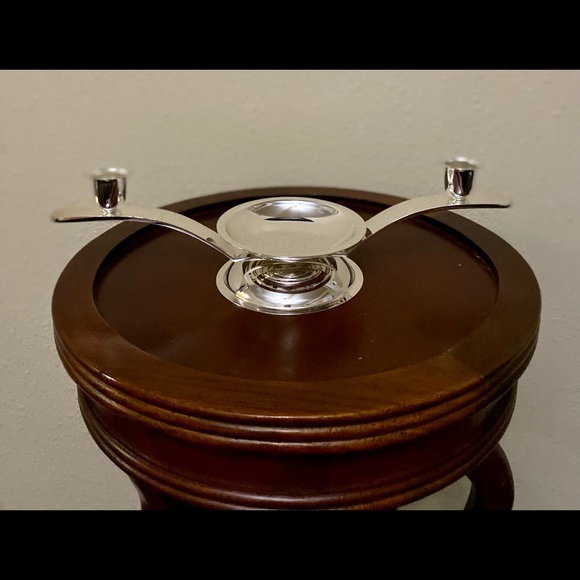 Metal Candle Holder in Silver 3.5” H - Picture 7 of 11